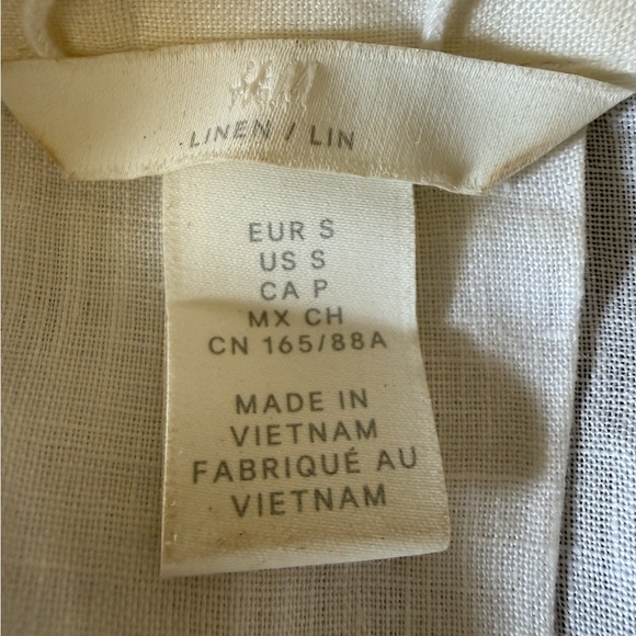 Linen/Lin Cropped Button Down Top - Small - Picture 5 of 6